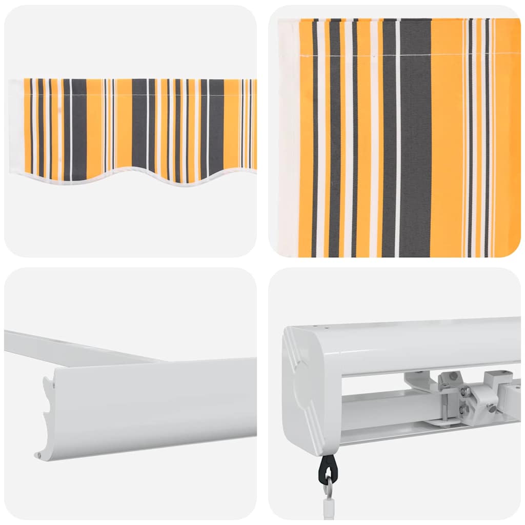 Povlačivi tende Šareni 500 × 300 cm Platno i Aluminij