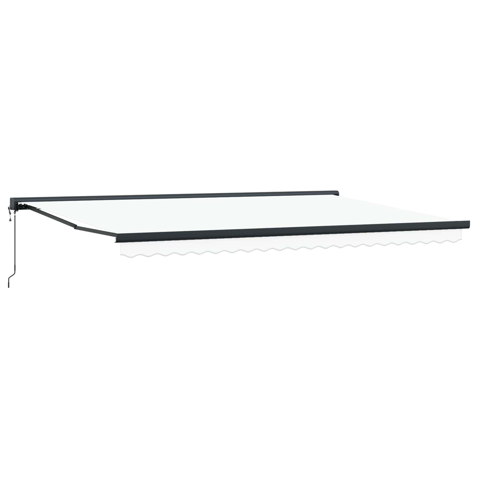 Povlačivi tende Bijela 500 x 300 x 165 cm Tkanina i Metal
