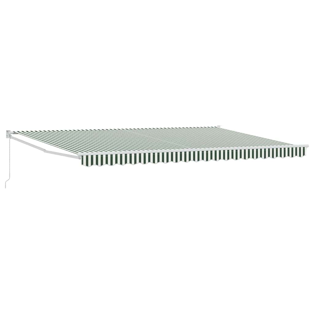 Povlačivi tende Zelena i bijela 500 × 300 cm