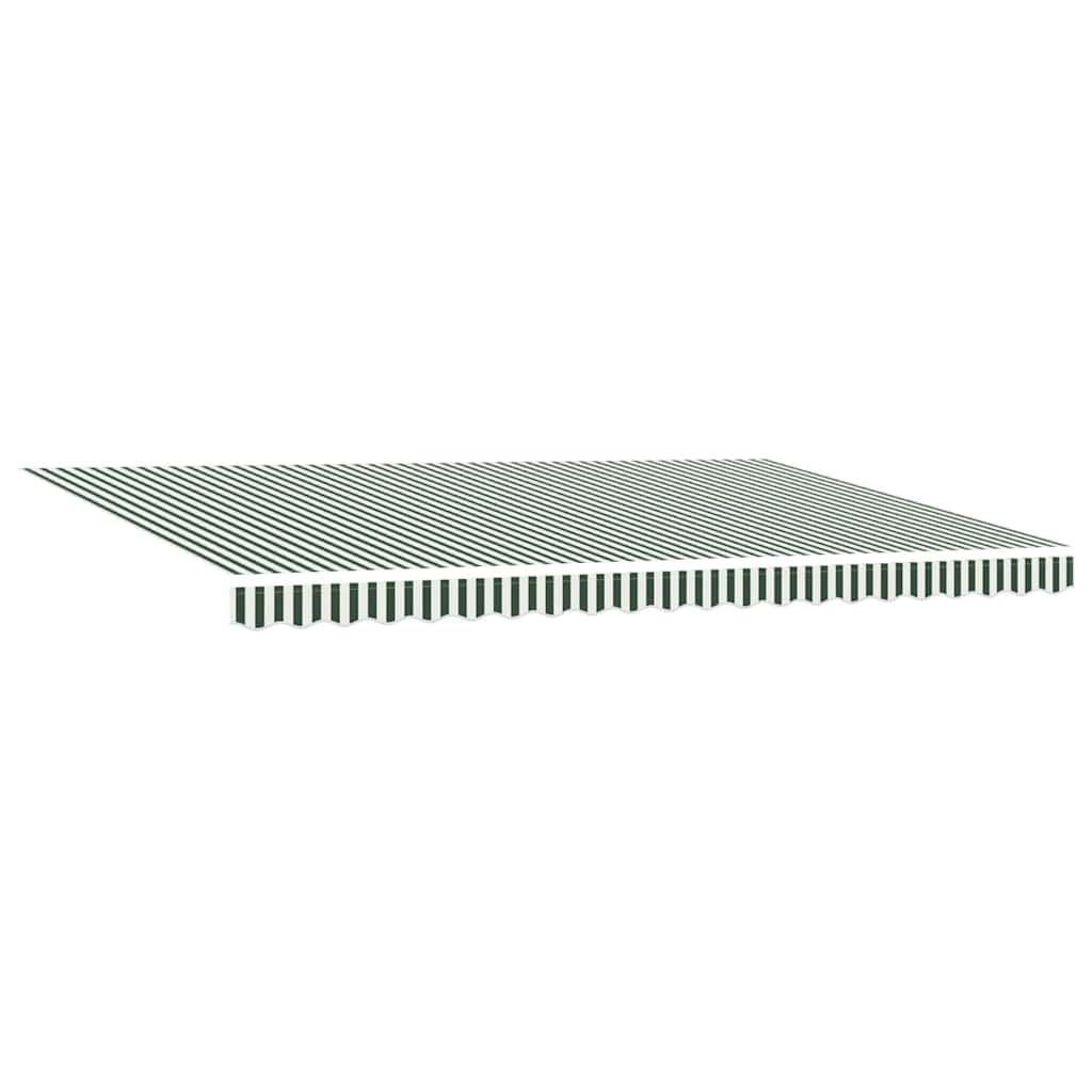 Nadstrešnica Zelena i bijela 500 × 300 cm Poliester i metal
