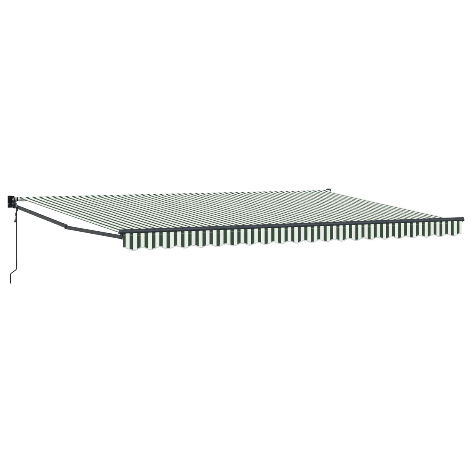 Nadstrešnica Zelena i bijela 500 × 300 cm Poliester i metal