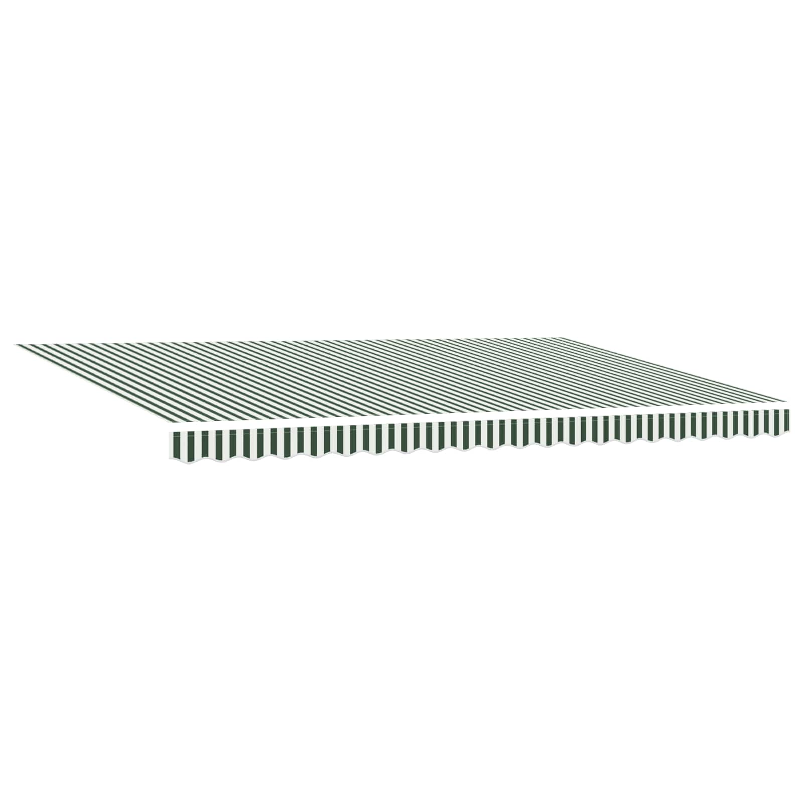 Nadstrešnica Zelena i bijela 500 × 300 cm Poliester i metal