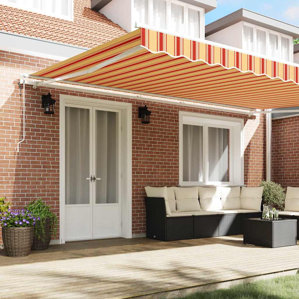 Električna retraktabilna tenda Žuta i narančasta 500 × 350 cm
