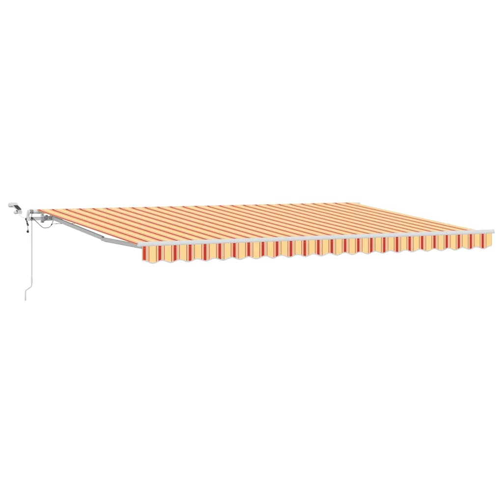 Skrovita tenda Žuta i narančasta 500 × 350 cm Poliester i metal
