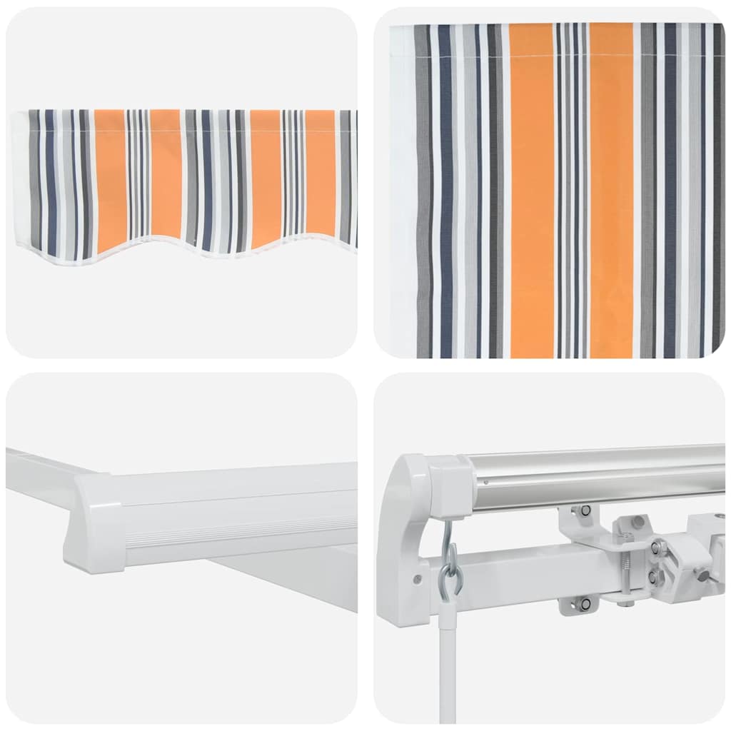 Povlačivi tende Šareni 500 × 350 cm Poliester i aluminij