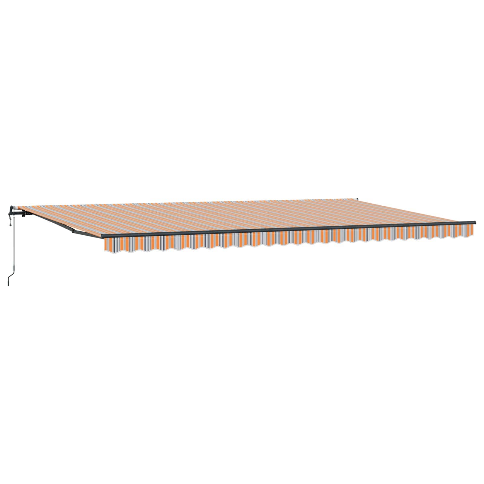 Povlačivi tende Šareni 600 × 300 cm Tkanina i Aluminij