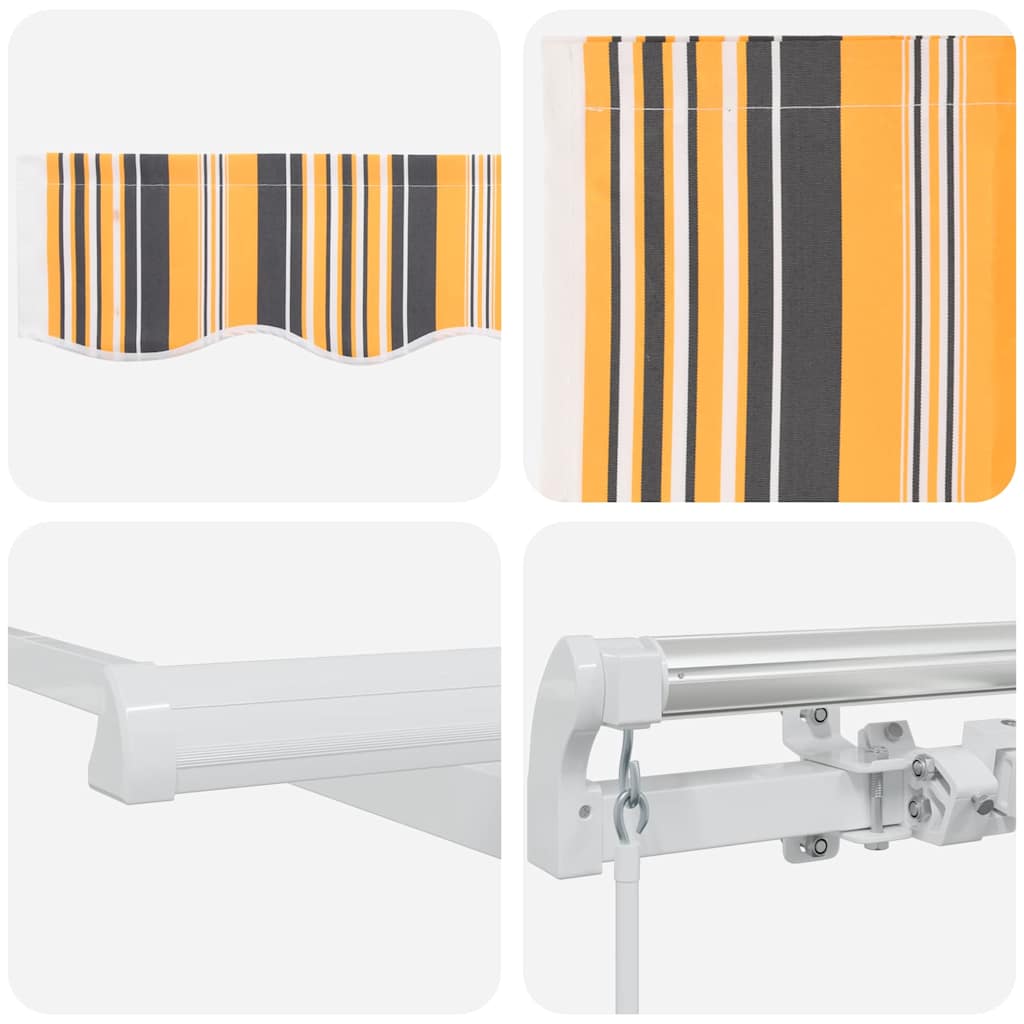 Povlačivi tende Šareni 600 × 300 cm Poliester i aluminij