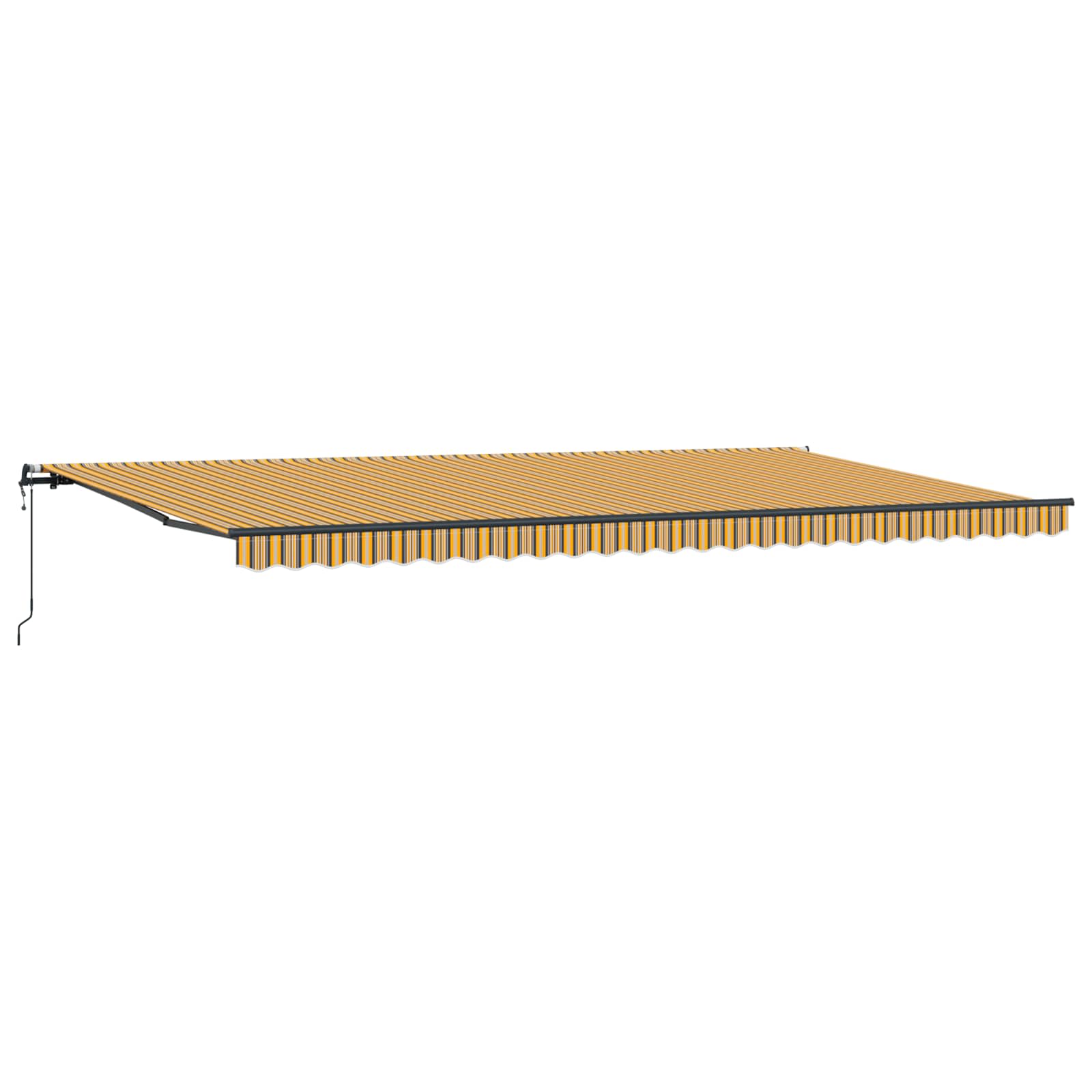 Povlačivi tende Šareni 600 × 300 cm Tkanina i Aluminij