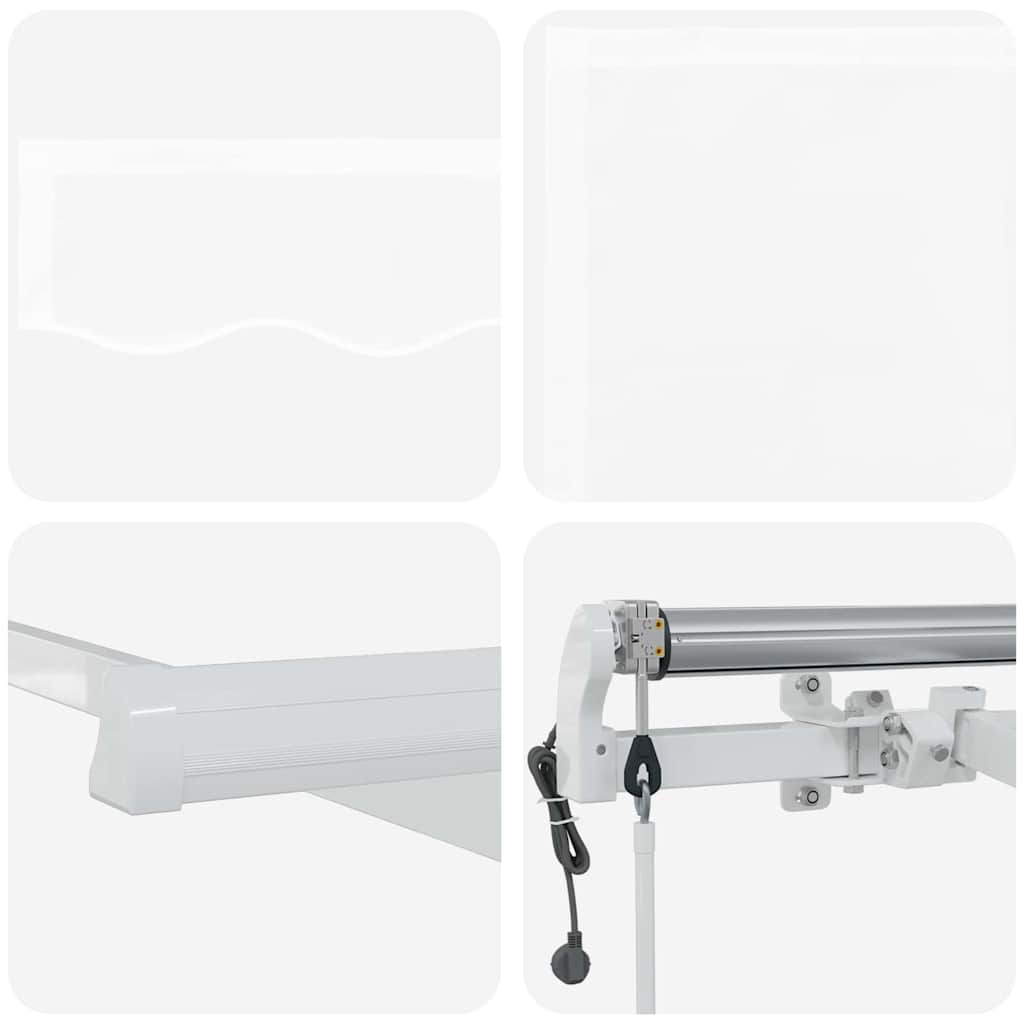 Povlačivi tende Bijela 600 × 300 cm Tkanina i Aluminij