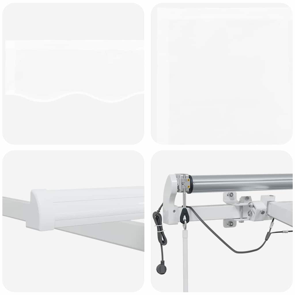 Skrovita tenda Bijelo 600 × 300 cm Poliester i metal