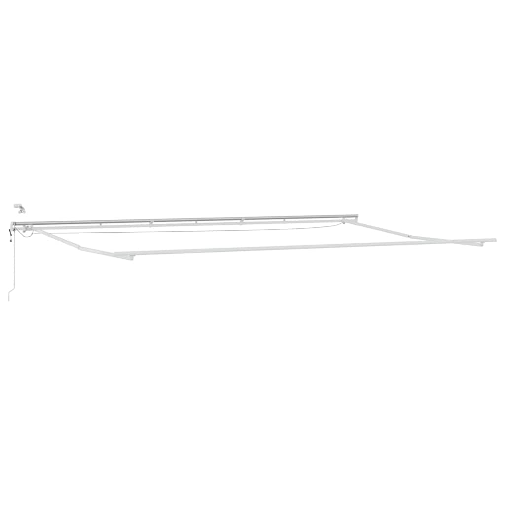 Skrovita tenda Bijelo 600 × 300 cm Poliester i metal