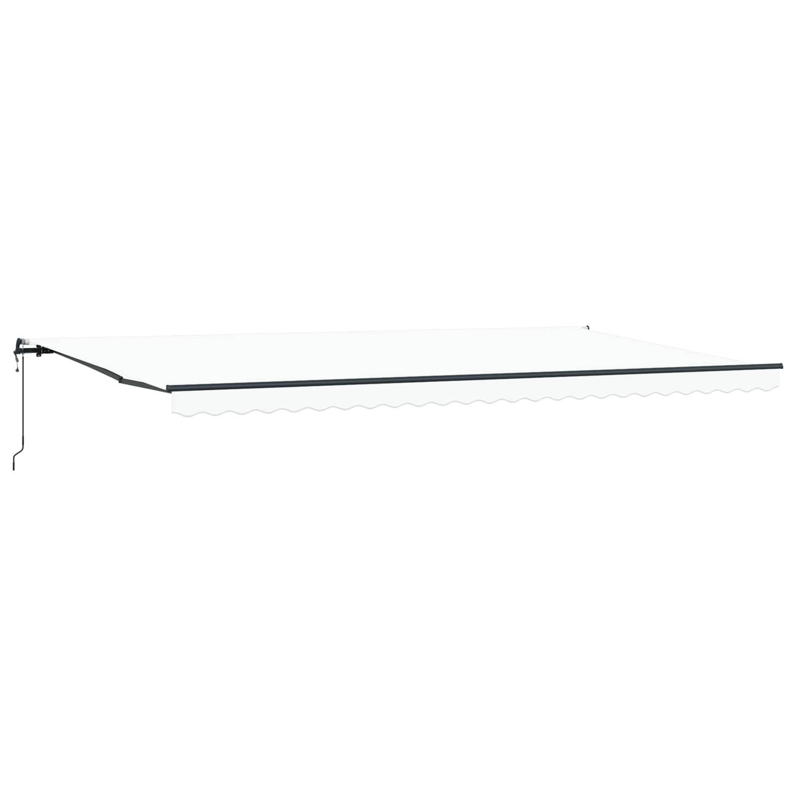 Povlačivi tende Bijela 600 × 300 cm Tkanina i Aluminij