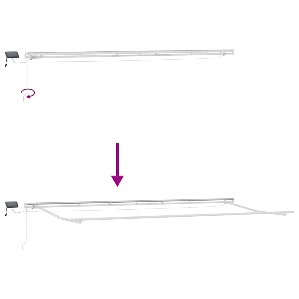Povlačivi tende Šareni 600 × 350 cm Tkanina i Aluminij