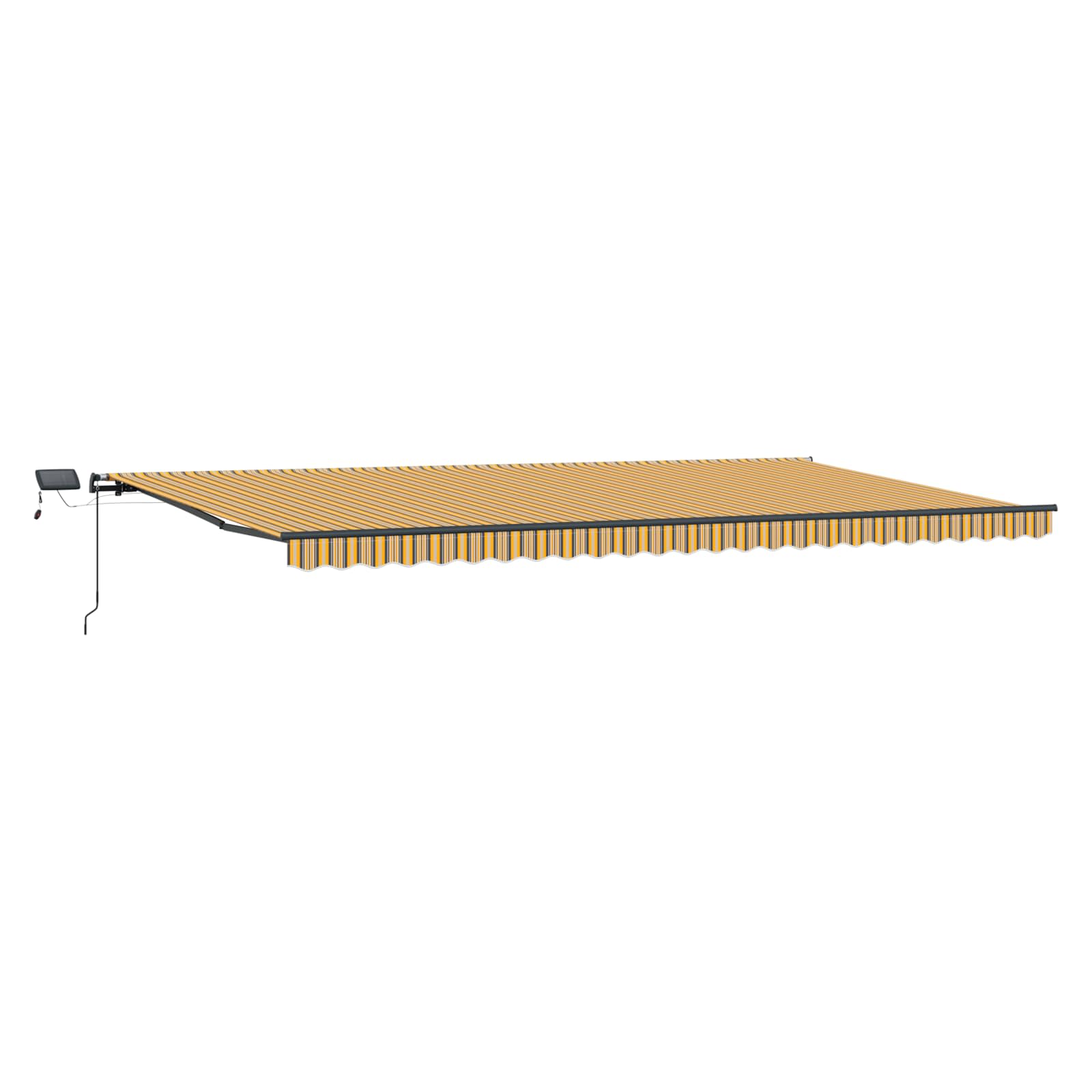 Povlačivi tende Šareni 600 × 350 cm Tkanina i Aluminij