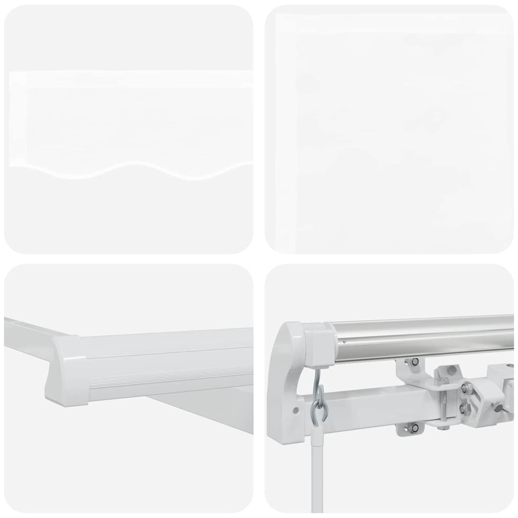 Povlačivi tende Bijela 600 × 350 cm Poliester i aluminij