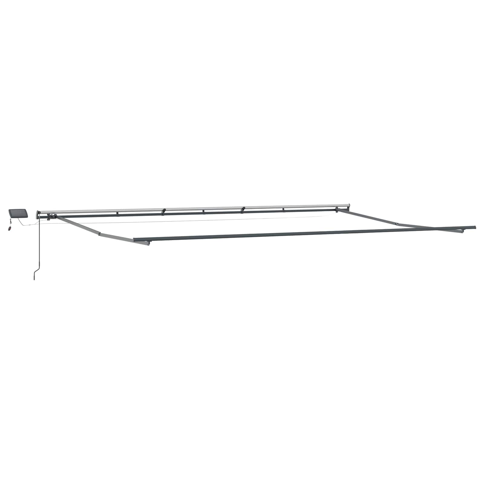 Povlačivi tende Bijela 600 × 350 cm Tkanina i Aluminij