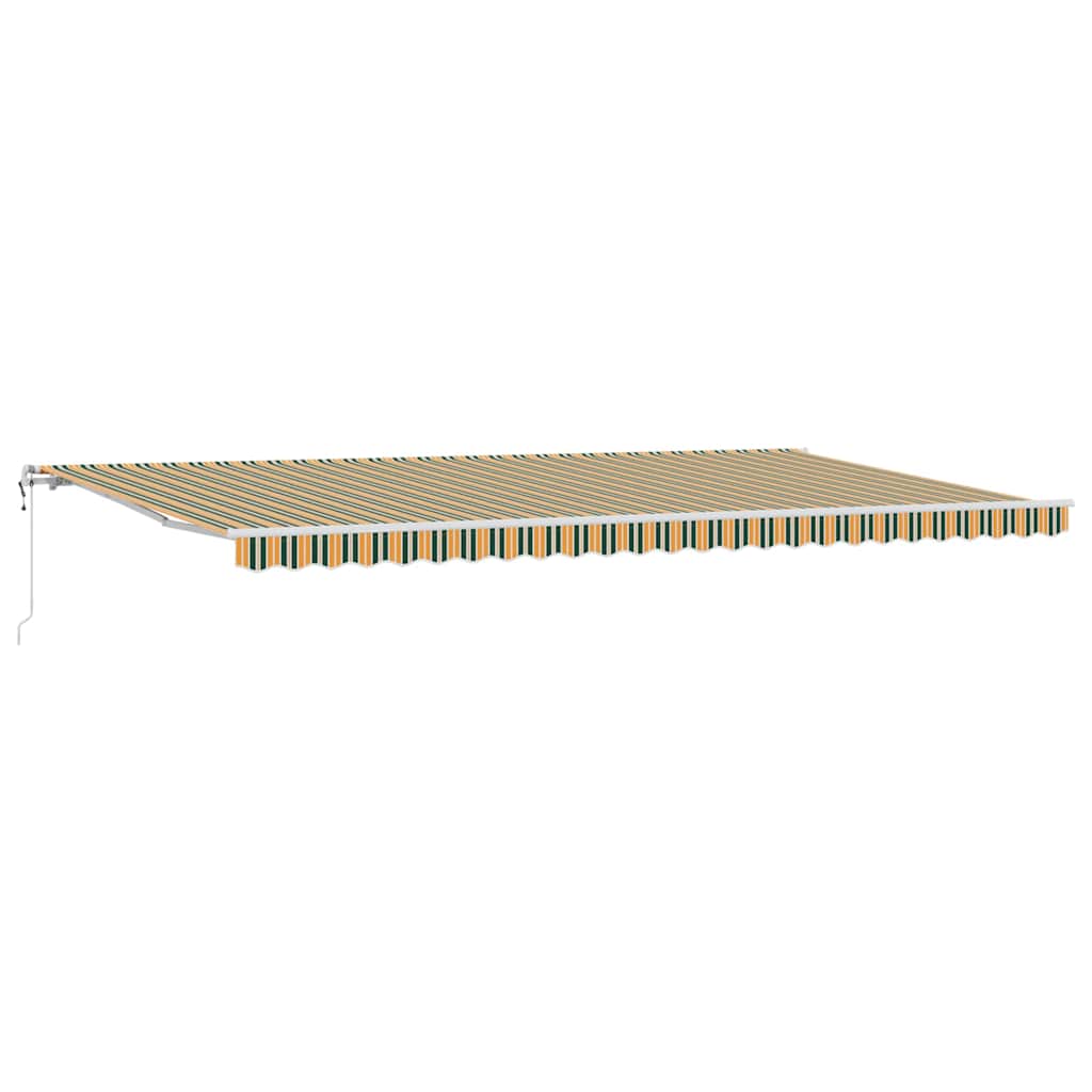 Povlačivi tende Zelena i žuta 600 × 350 cm Tkanina i Aluminij