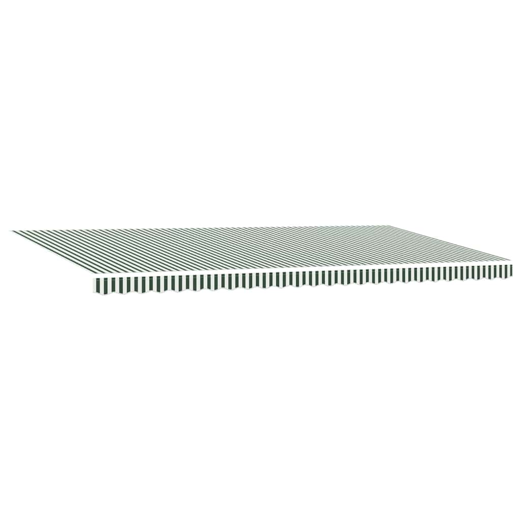 Povlačivi tende Zelena i bijela 600 × 350 cm Tkanina i Aluminij
