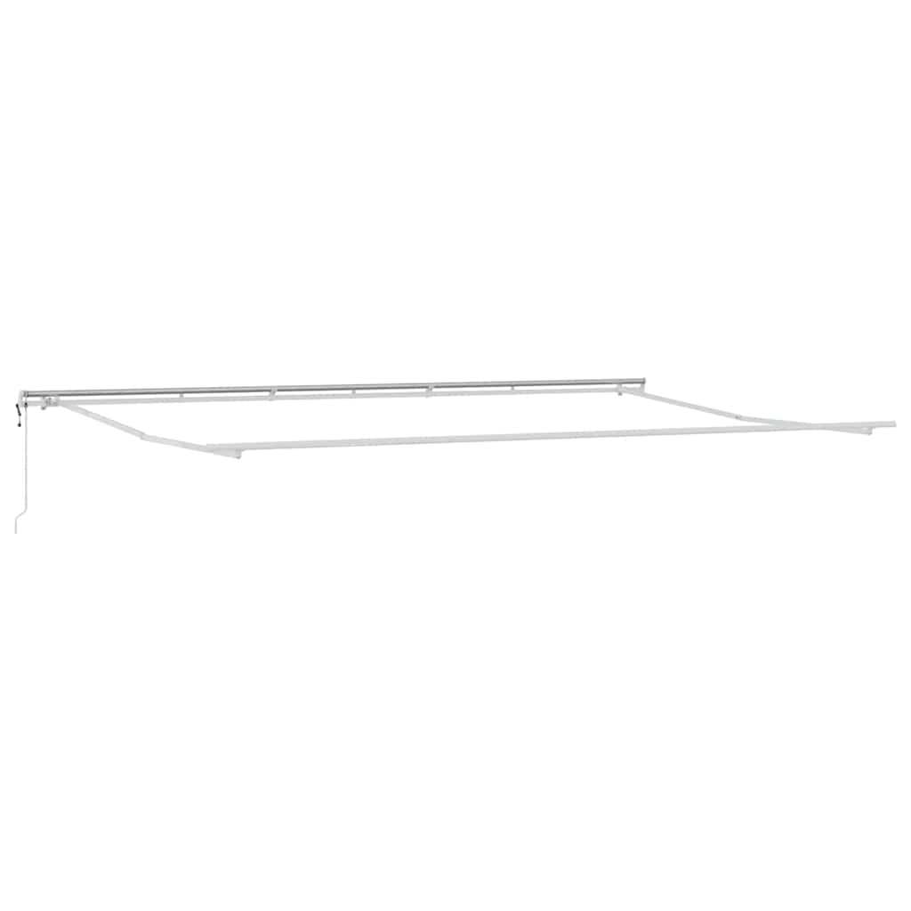 Povlačivi tende Zelena i bijela 600 × 350 cm Tkanina i Aluminij