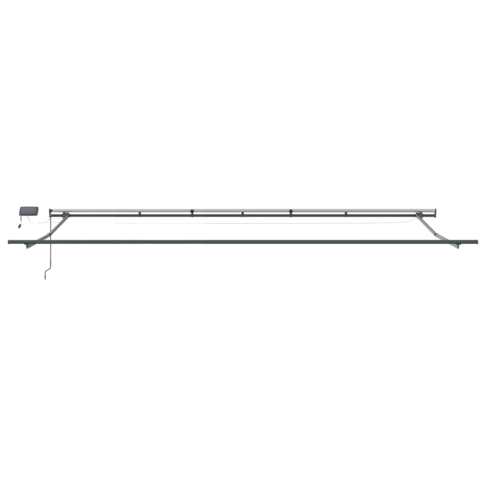 Povlačivi tende Zelena i bijela 600 × 350 cm Tkanina i Aluminij