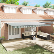 Tkanina za tende Zelena i bijela 600 x 350 x 165 cm Poliester