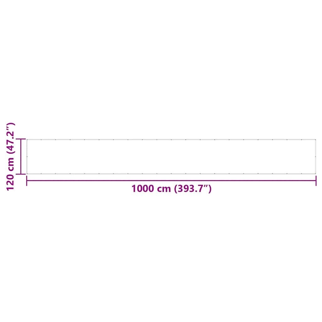 Balkonska pregrada crvena 120x1000 cm 100% poliester Oxford