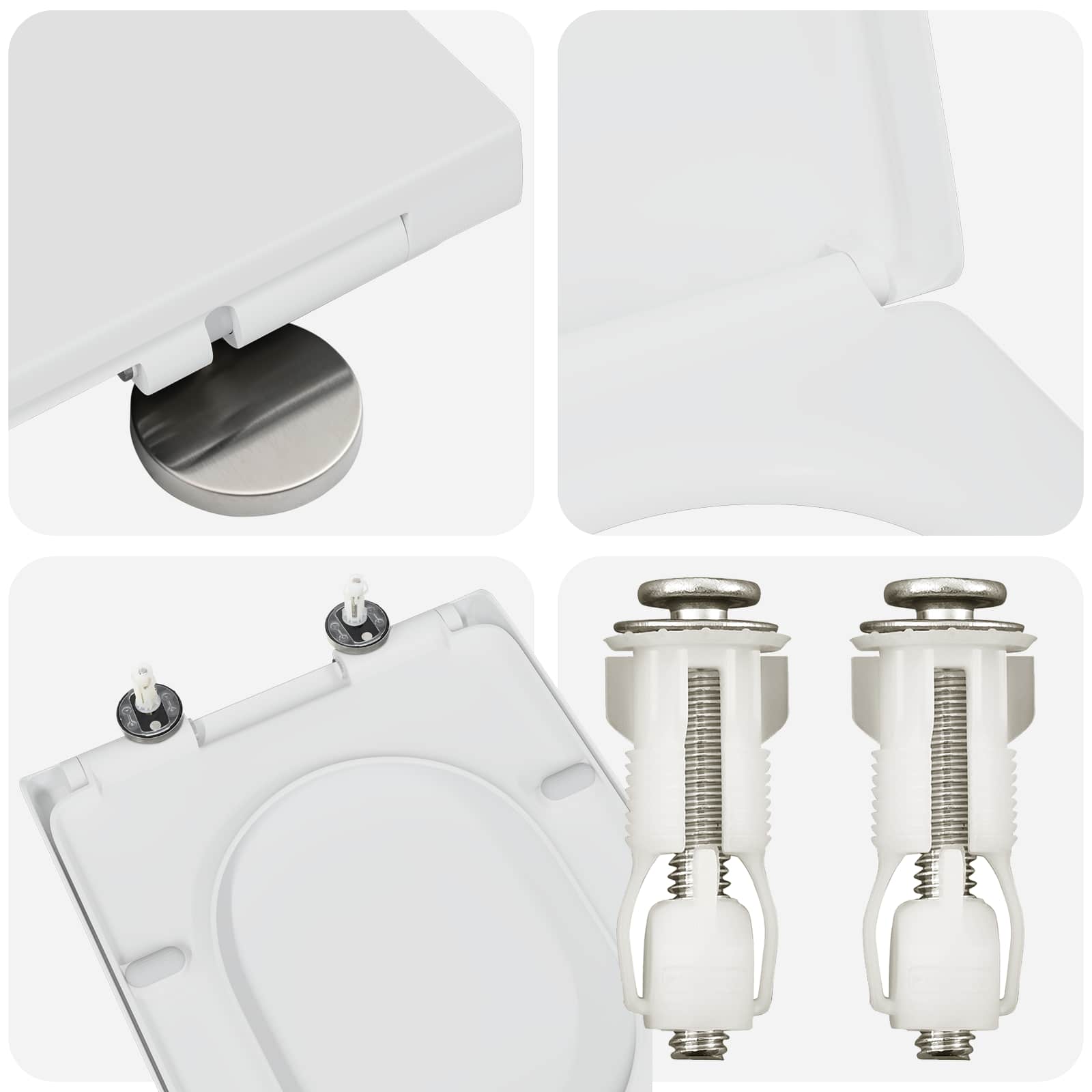 WC daska Bijelo 49 x 36 x 4 cm Duroplast