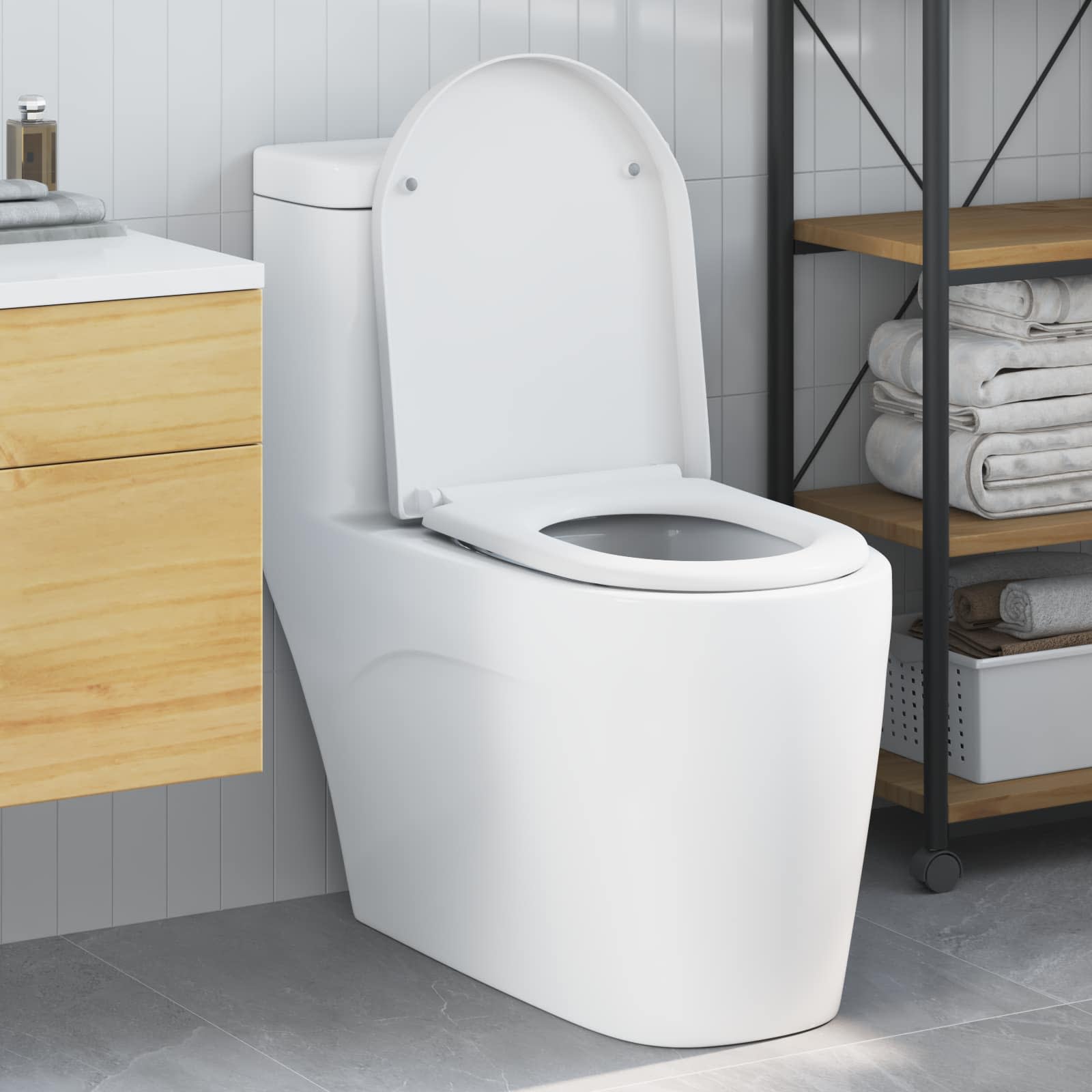 WC daska Bijelo 49 x 36 x 4 cm Duroplast