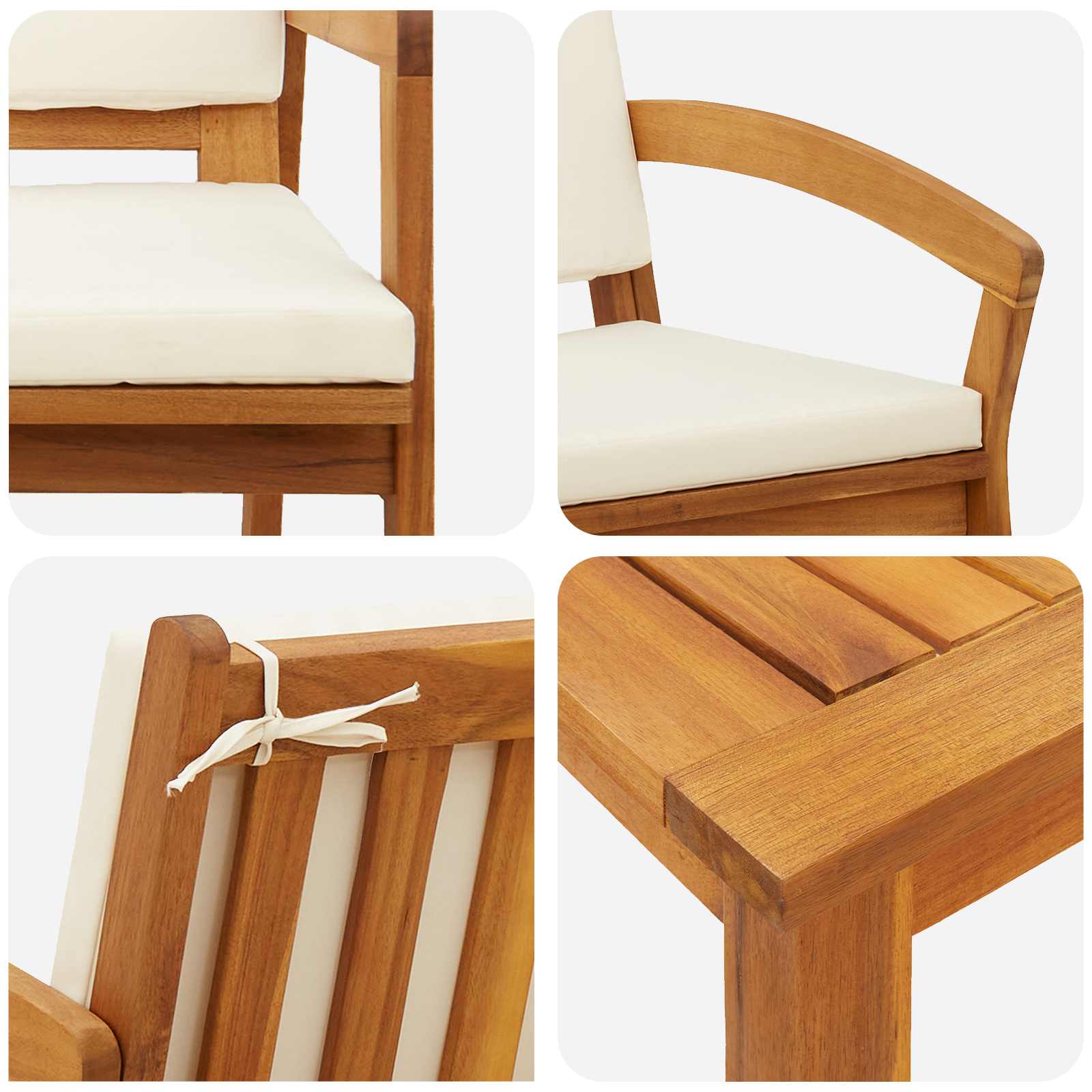 Bistro set s jastukom 3 pcs Smeđa Poliester
