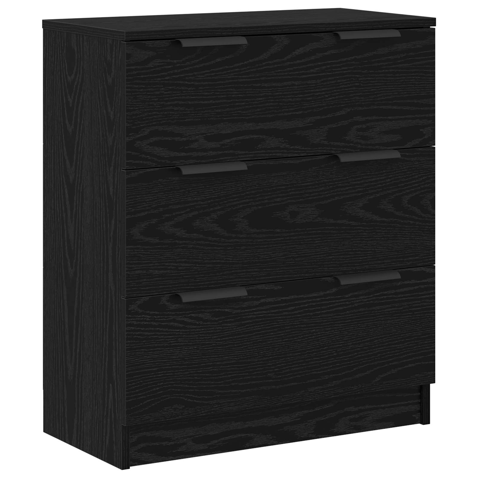 Kreveta 3 pcs Crni hrast 181 x 30 x 70 cm Konstruirano drvo