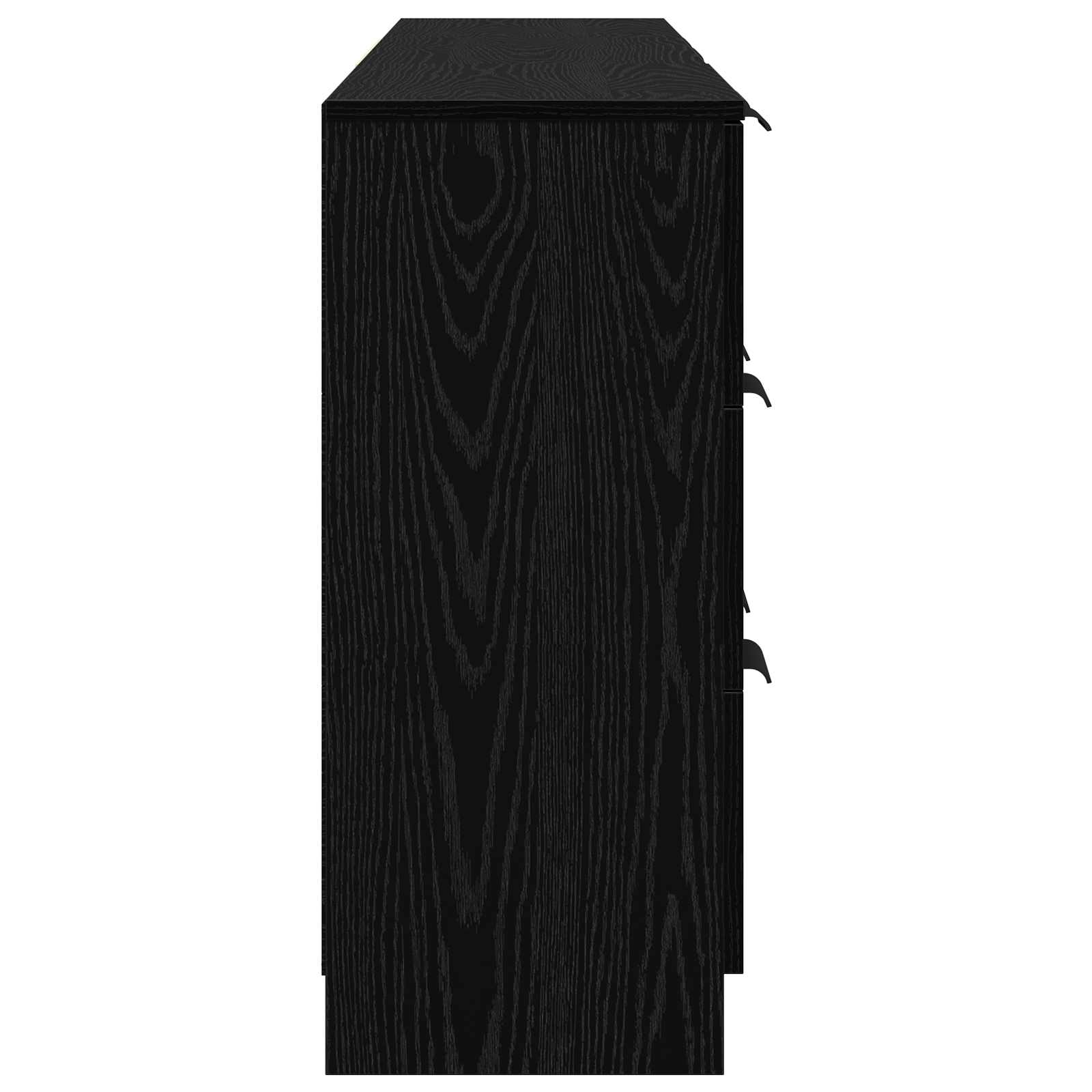 Kreveta 3 pcs Crni hrast 181 x 30 x 70 cm Konstruirano drvo