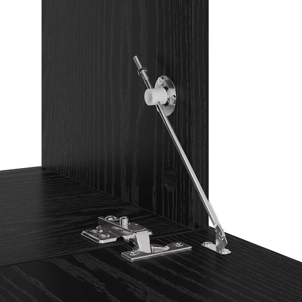 Set TV komoda 8 kom. Crni hrast Konstruirano drvo Crna 100 x 30 x 30 cm