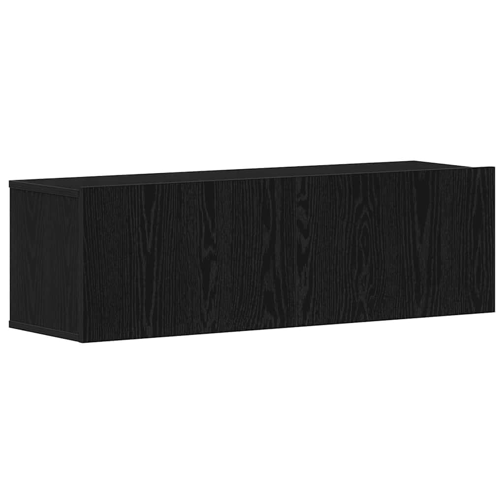 Set TV komoda 8 kom. Crni hrast Konstruirano drvo Crna 100 x 30 x 30 cm