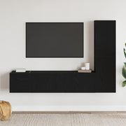 Set TV komoda Zidne 4 pcs Crni hrast 130,5 x 30 x 140 cm