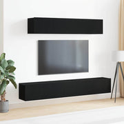 Set TV komoda 4 kom. Crni hrast