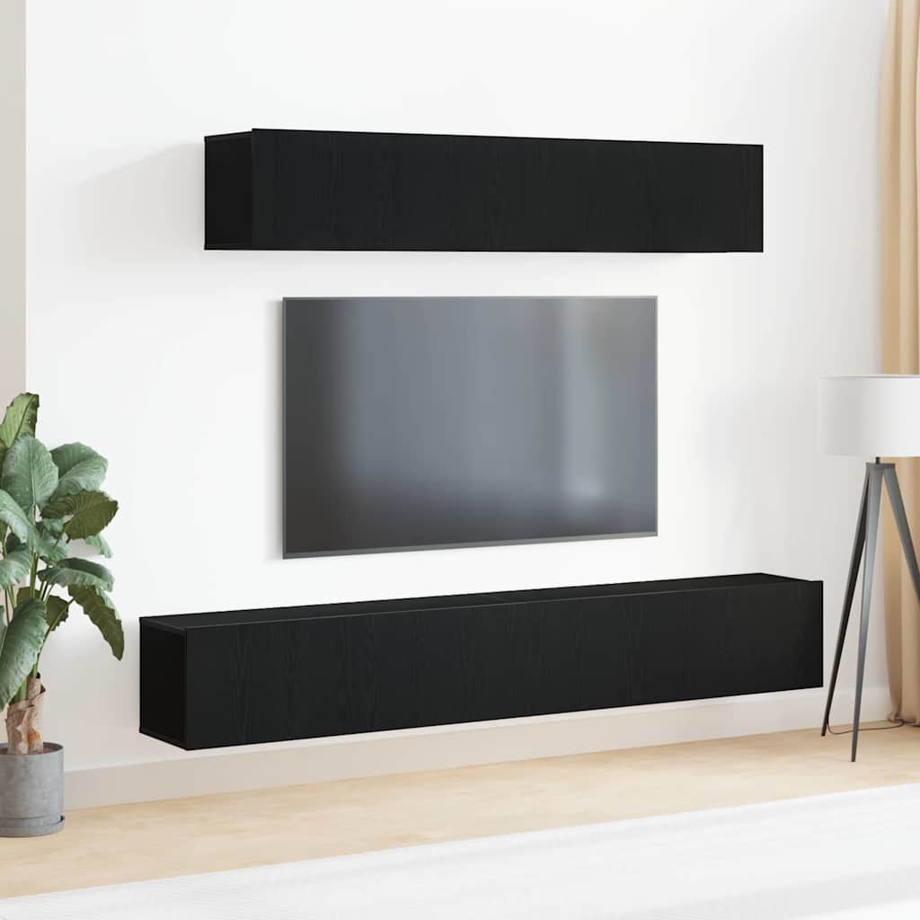 Set TV komoda 4 kom. Crni hrast