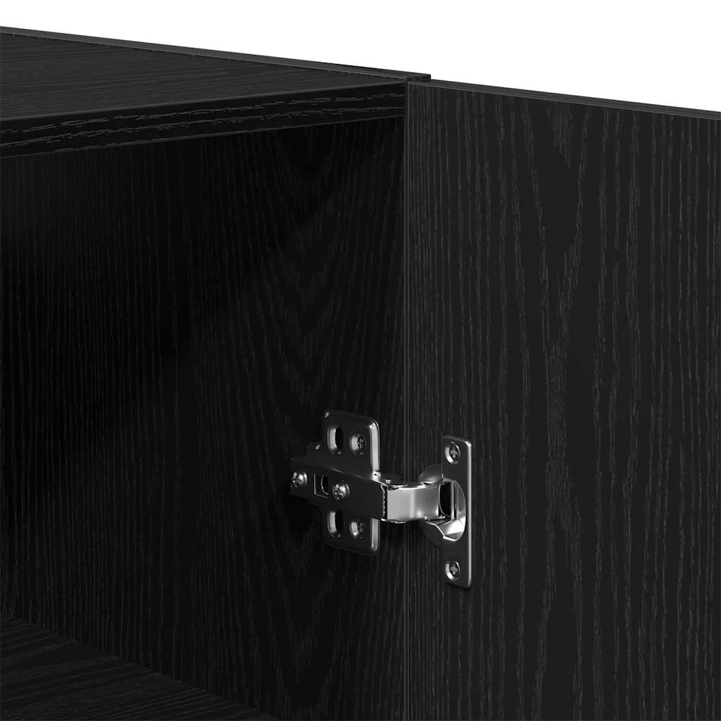 Highboard 2 pcs Crni hrast 69,5 x 34 x 180 cm