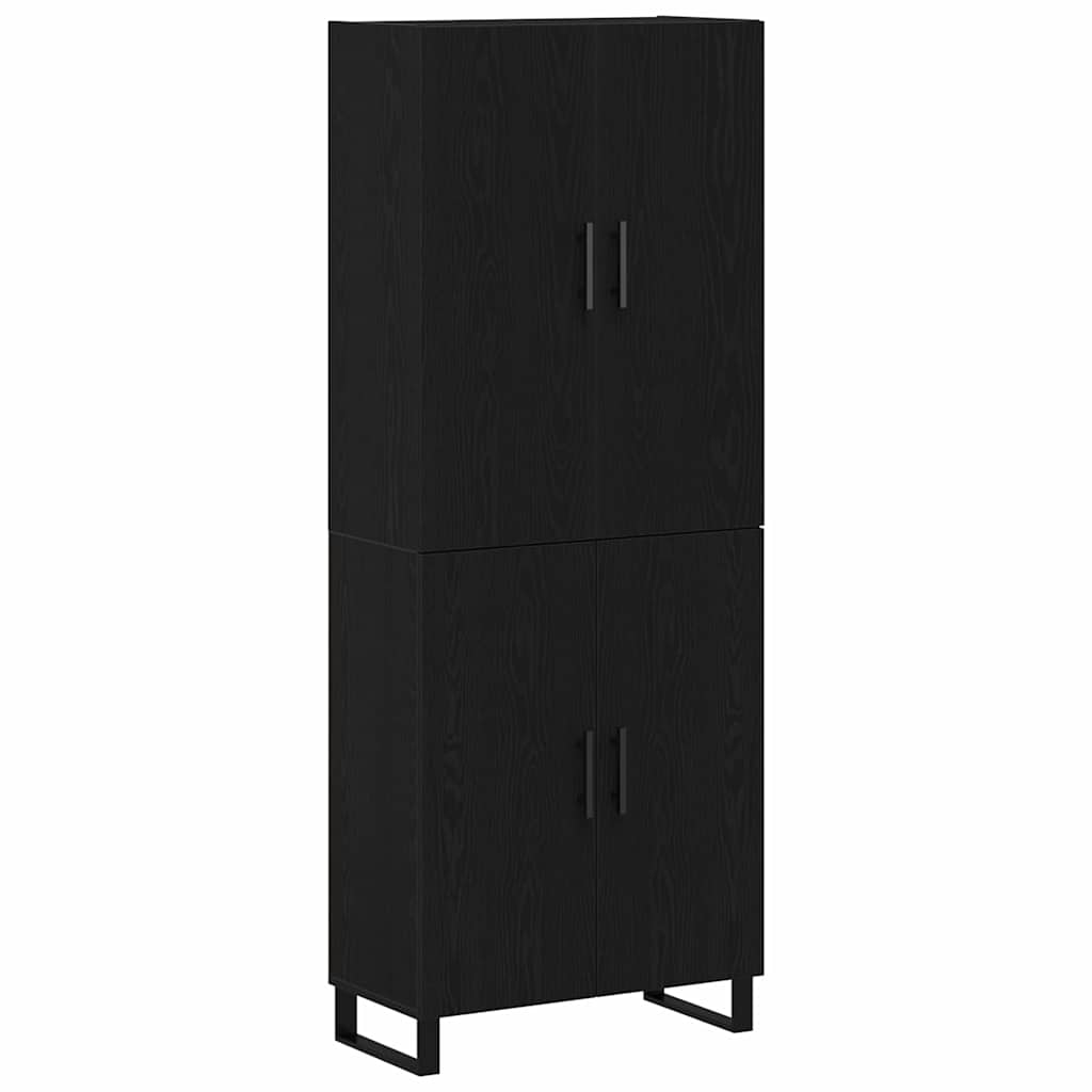 Highboard 2 pcs Crni hrast 69,5 x 34 x 180 cm