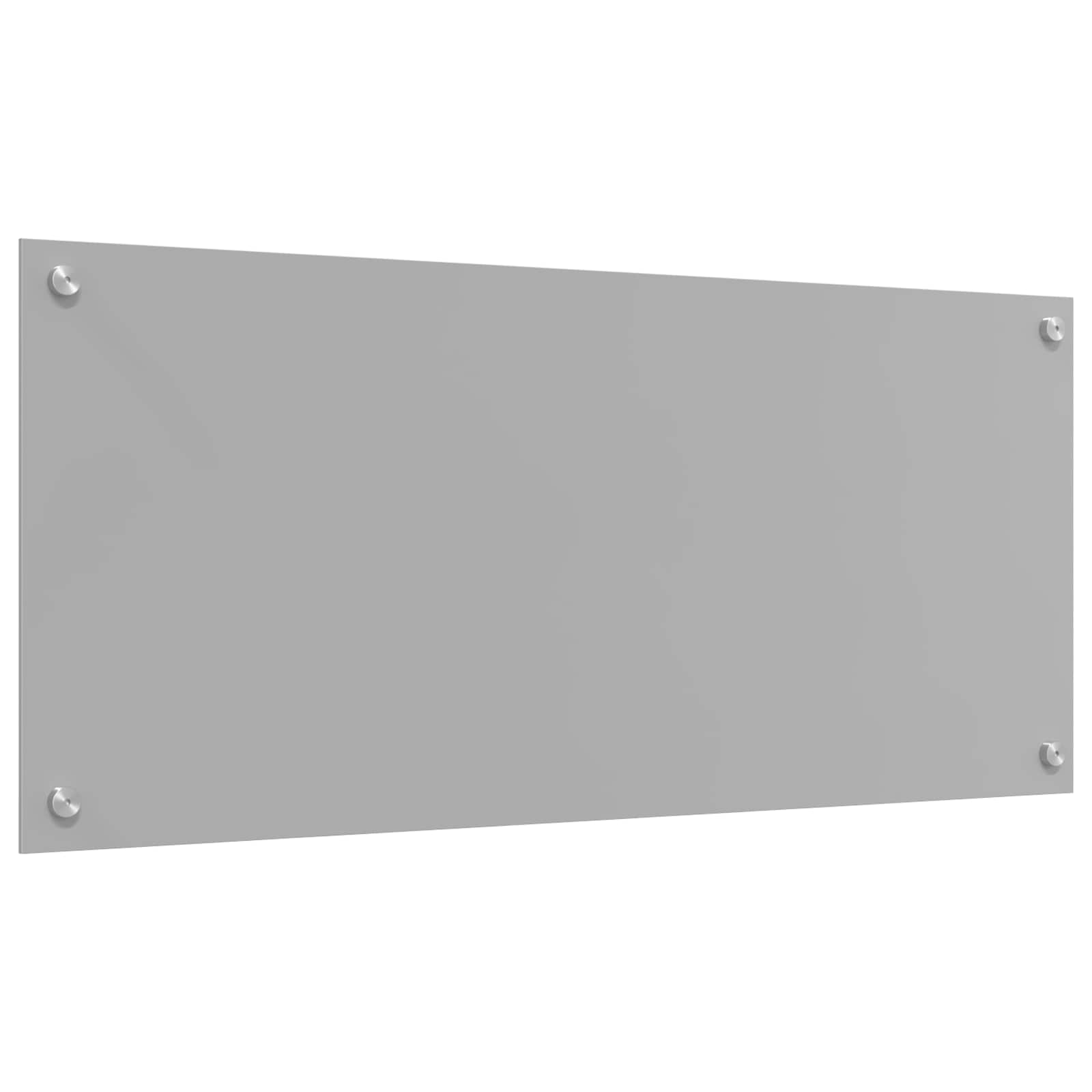 Kuhinjski zid Svijetlo siva 90 x 40 cm Staklo otporno na udarce