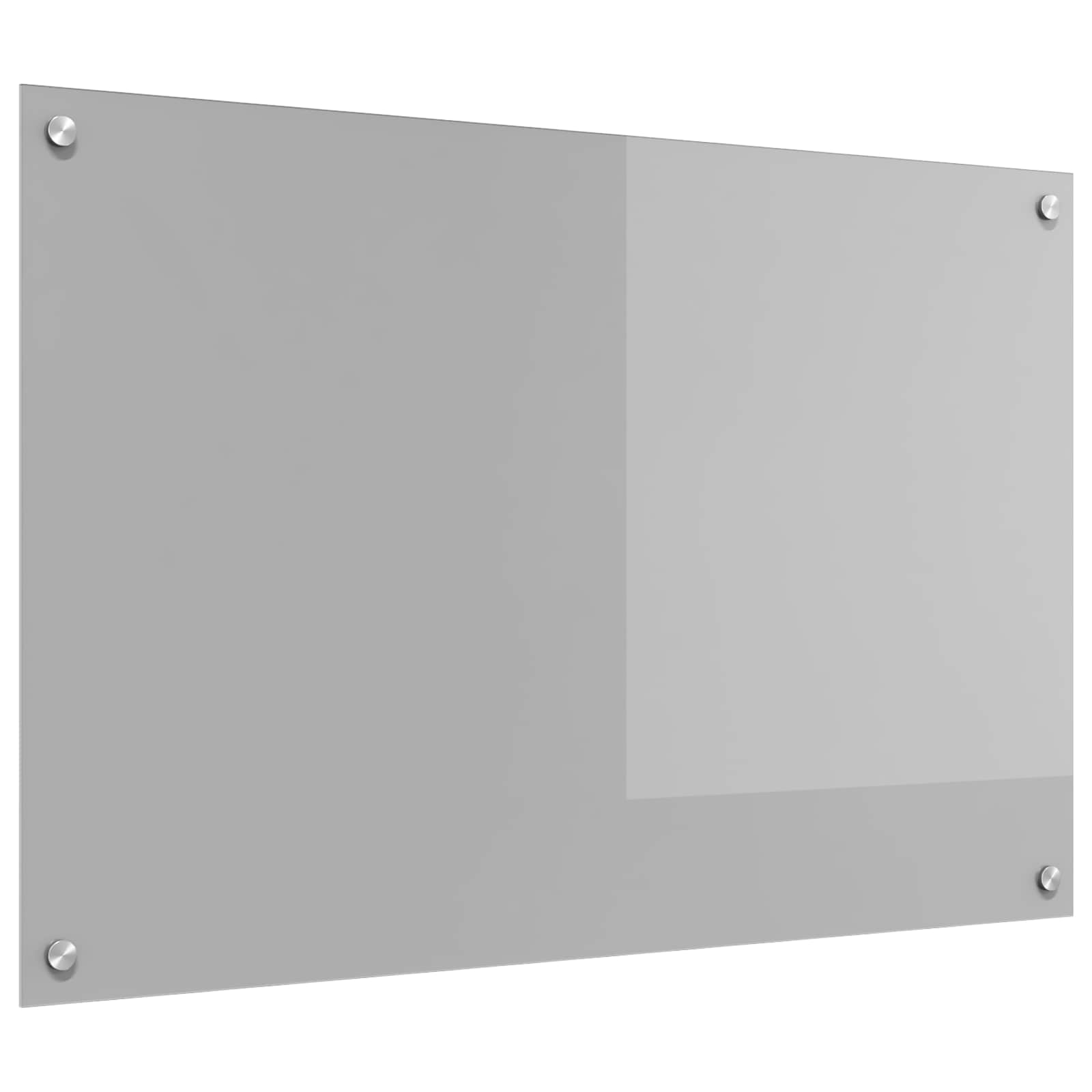 Kuhinjski zid Svijetlo siva 90 x 60 cm Staklo otporno na udarce