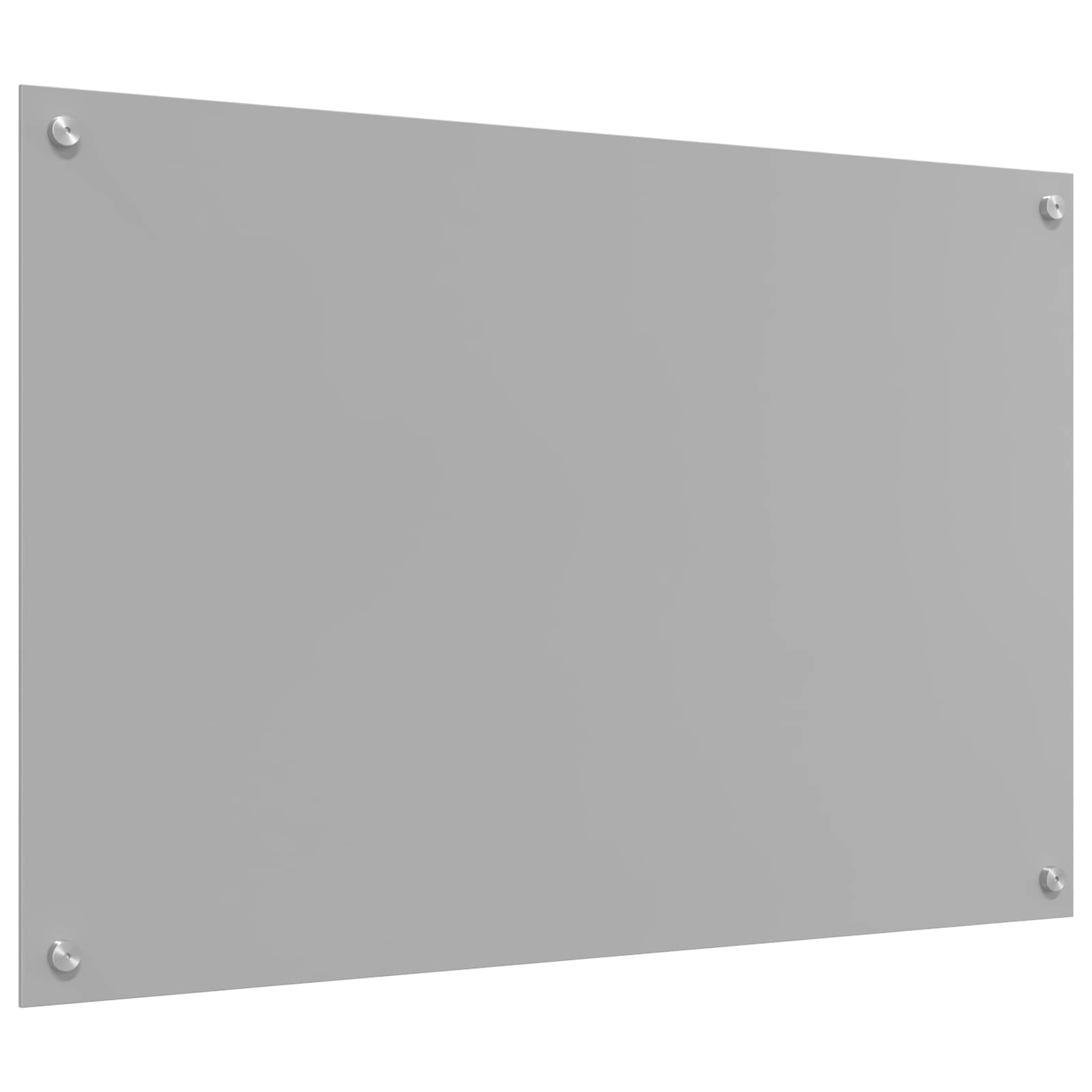 Kuhinjski zid Svijetlo siva 90 x 60 cm Staklo otporno na udarce