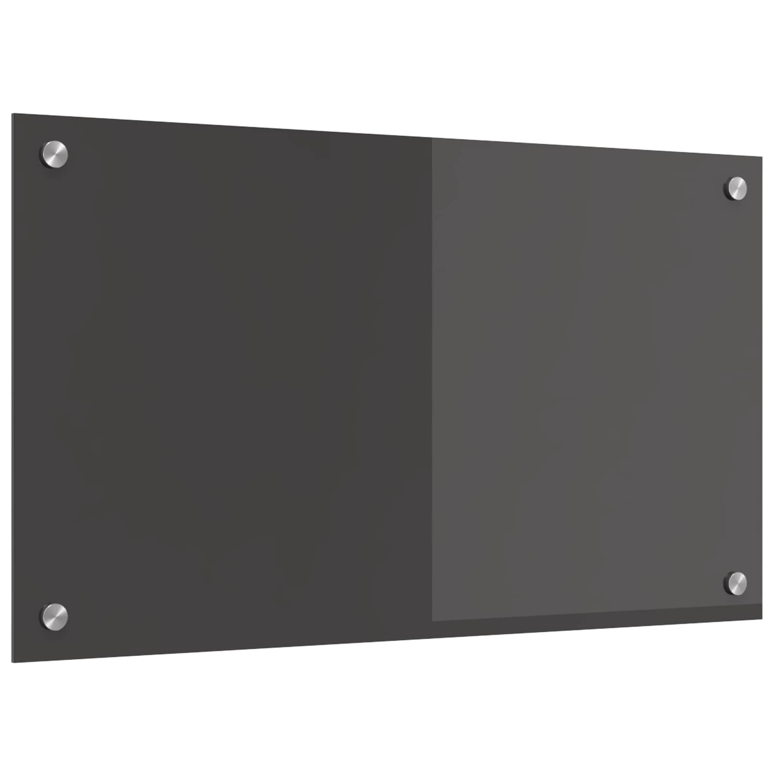 Kuhinjski zid Tamno siva 70 x 40 cm Staklo otporno na udarce