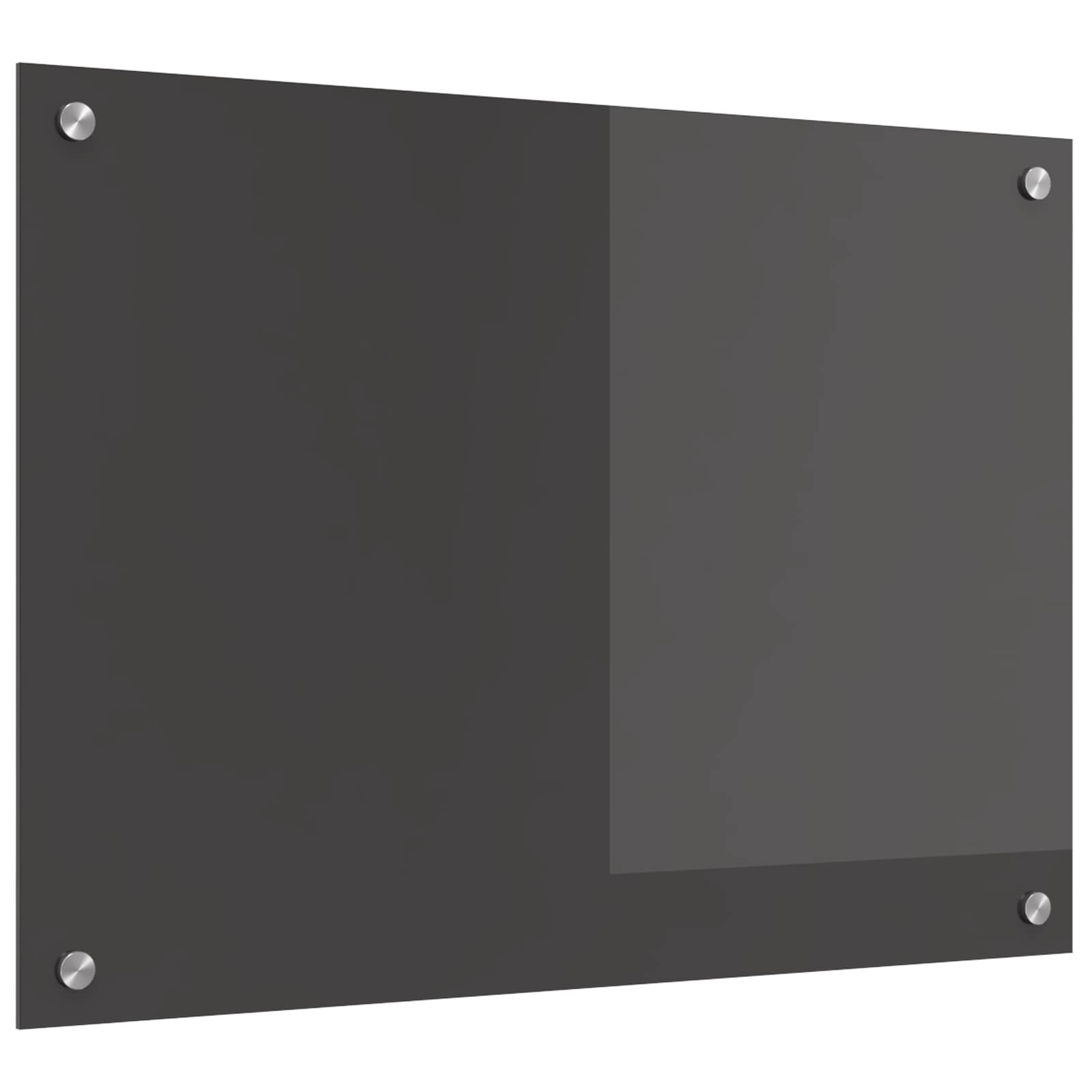 Kuhinjski zid Tamno siva 70 x 50 cm Staklo otporno na udarce