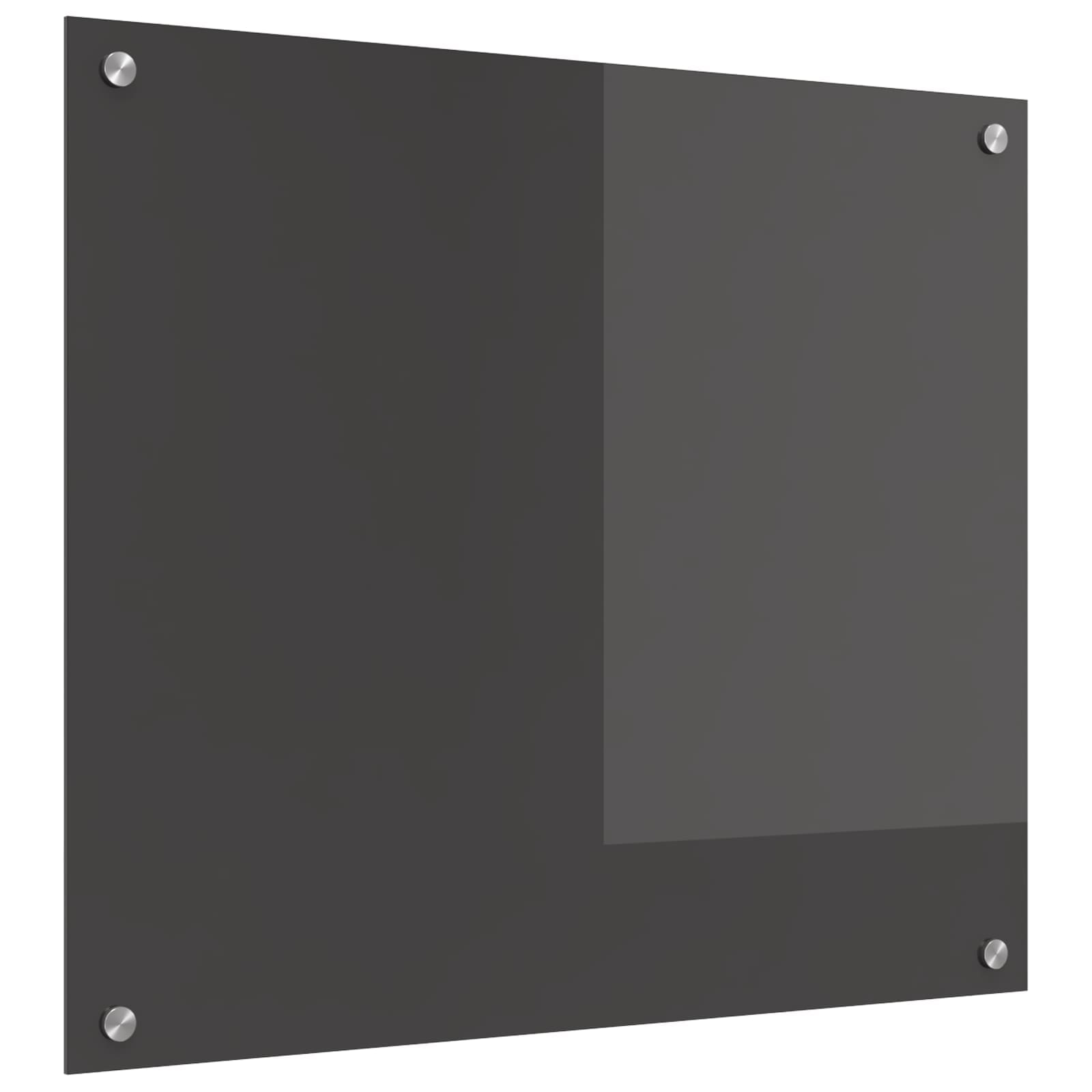 Kuhinjski zid Tamno siva 70 x 60 cm Staklo otporno na udarce