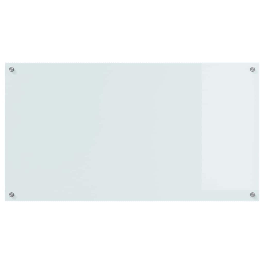 Kuhinjski zid Bijelo 110 x 60 cm Staklo otporno na udarce