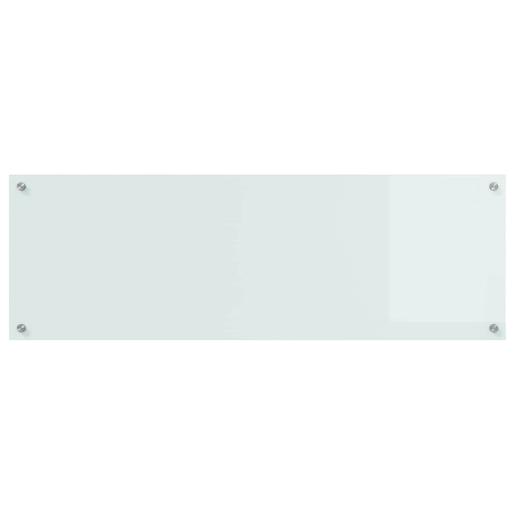 Kuhinjski zid Bijelo 120 x 40 cm Staklo otporno na udarce