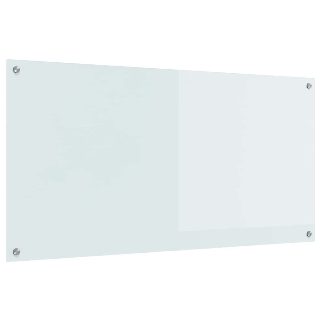 Kuhinjski zid Bijelo 120 x 60 cm Staklo otporno na udarce