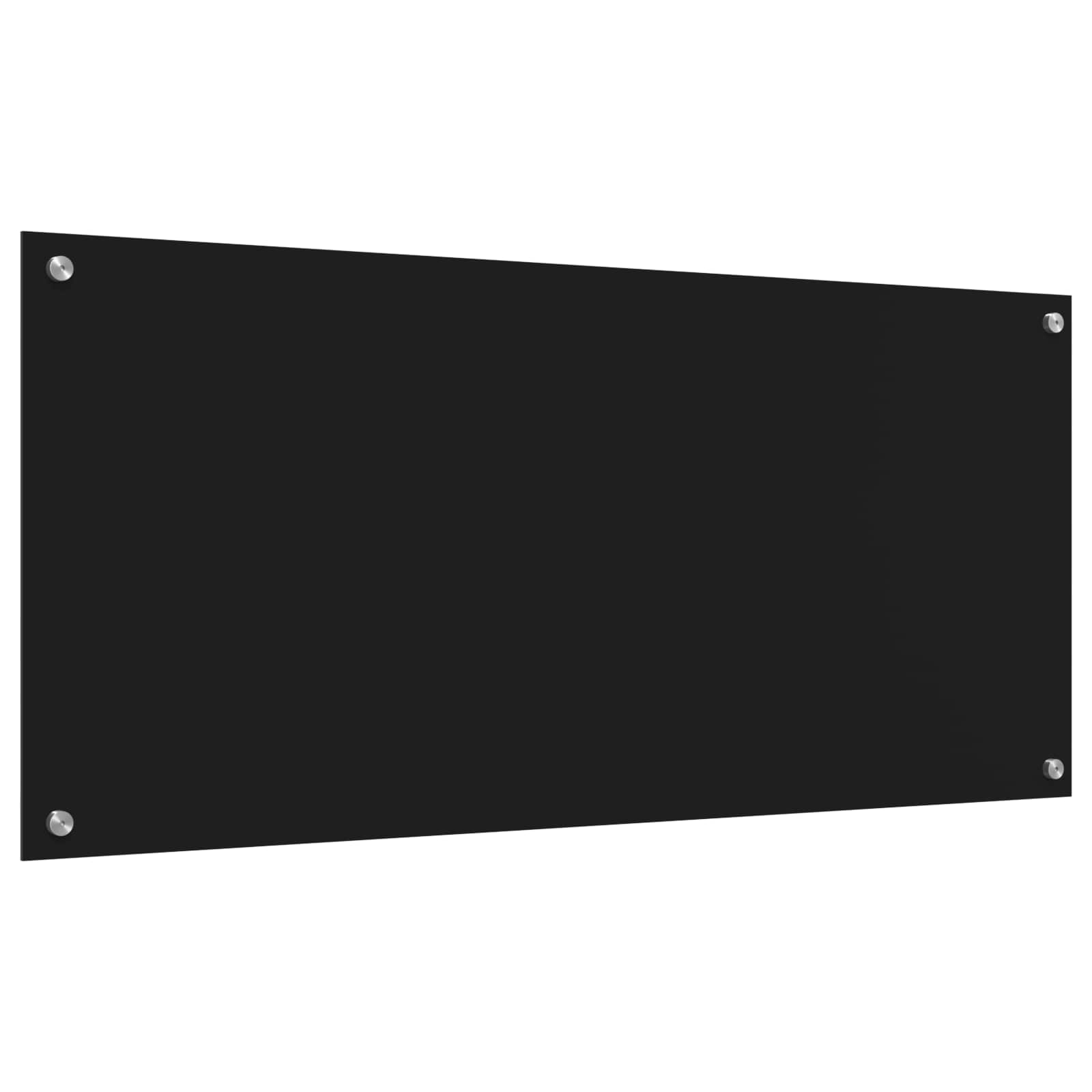 Kuhinjski zid Crna 110 x 50 cm Staklo otporno na udarce
