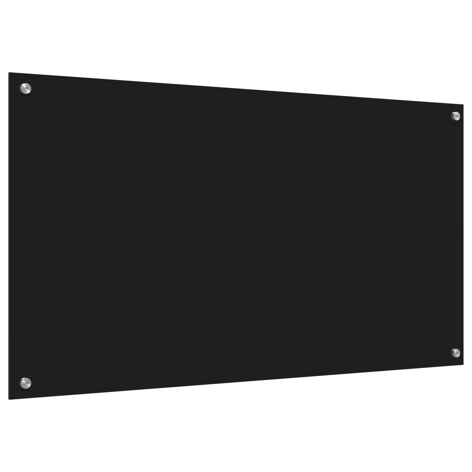 Kuhinjski zid Crna 110 x 60 cm Staklo otporno na udarce