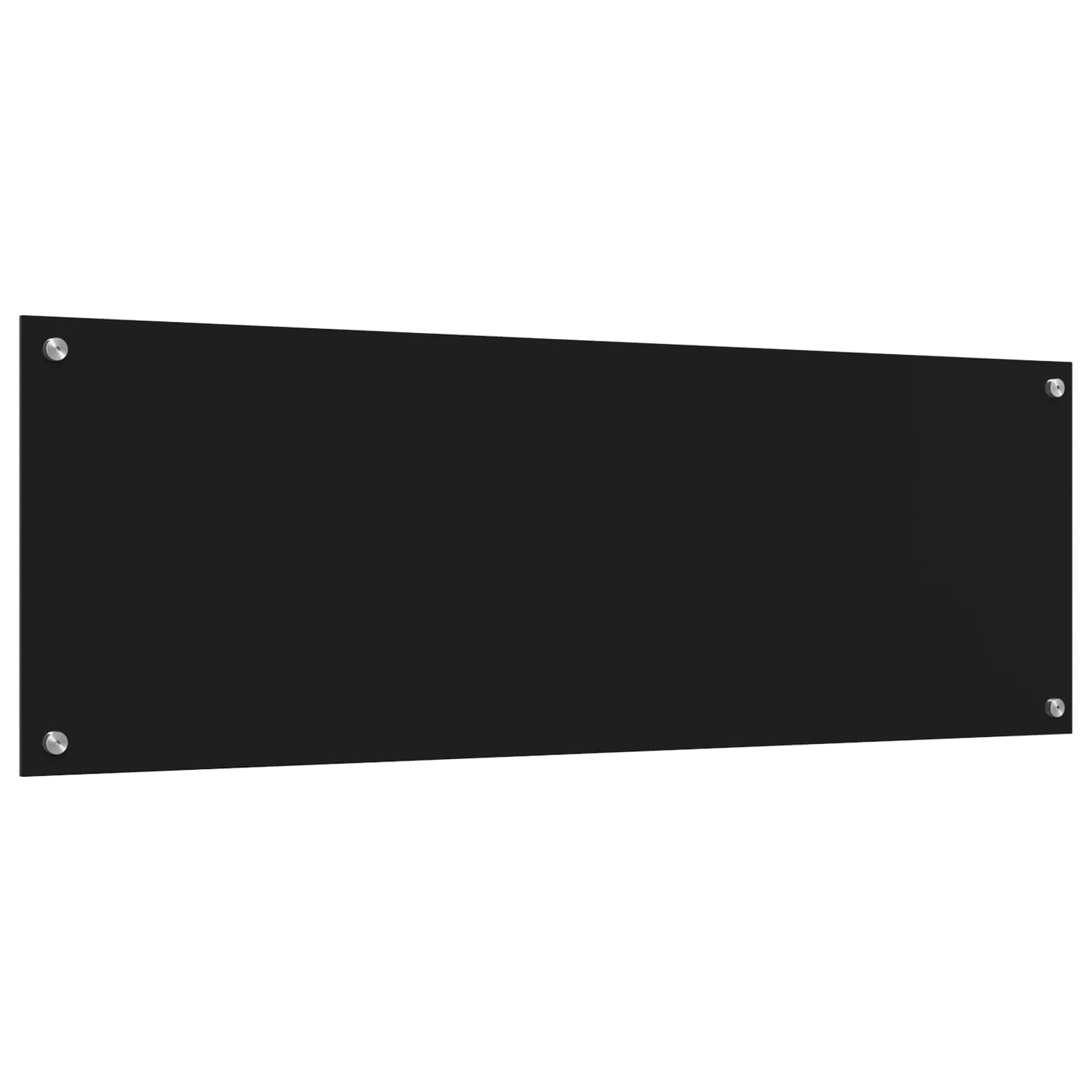 Kuhinjski zid Crna 120 x 40 cm Staklo otporno na udarce